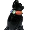 Biocristal gato mediano obsidiana orejas abalón