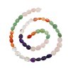 Sarta piedras naturales multicolor oval