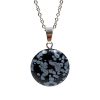 Biocristal dije gota redondo obsidiana copo de nieve
