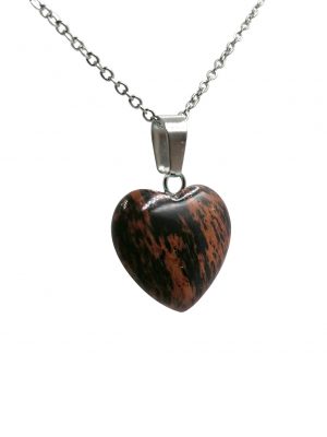 Biocristal dije corazón obsidiana tigrillo