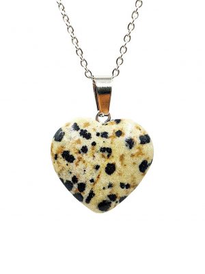 Biocristal dije corazón jaspe dálmata