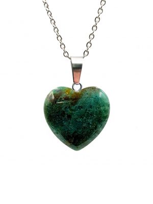 Biocristal dije corazón jaspe verde