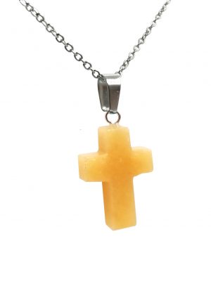 Biocristal dije cruz jaspe amarillo