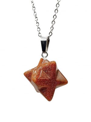 Biocristal dije Estrella de Merkabá lluvia de oro