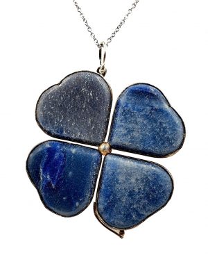 Biocristal trébol cuarzo azul