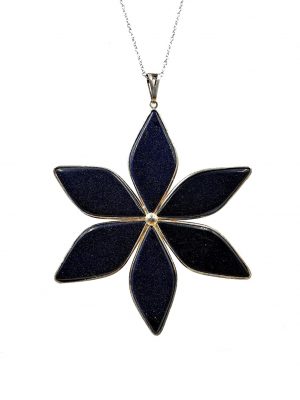 Biocristal dije flor grande lluvia de plata