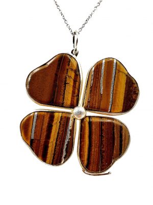 Biocristal trébol ojo de tigre