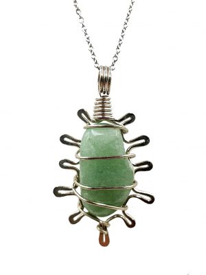 Biocristal dije encanastado cuarzo verde