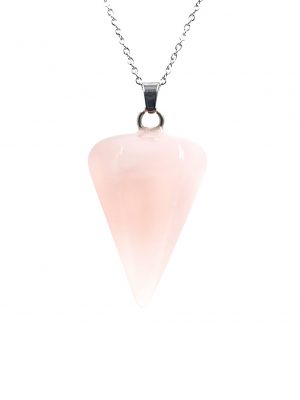 Biocristal dije péndulo cono cuarzo rosado