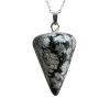 Biocristal dije péndulo cono obsidiana copo de nieve