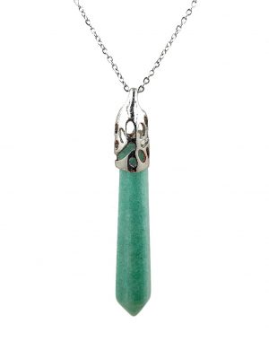 Dije punta cuarzo verde