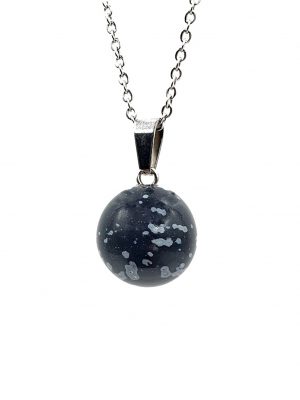 Biocristal dije esfera obsidiana copo de nieve