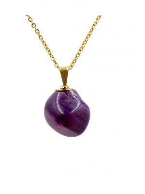 Dije piedra mini ágata morada