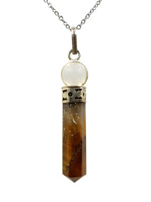 Biocristal punta piedras naturales y cuarzo cristal ojo de tigre