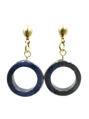 Arete circulo lluvia de plata