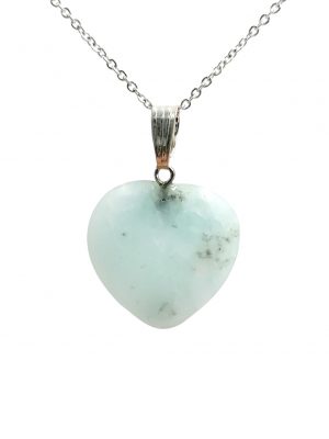 Biocristal dije corazón aguamarina