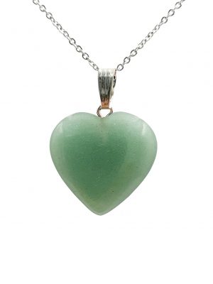 Biocristal dije corazón cuarzo verde