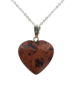 Biocristal dije corazón obsidiana tigrillo