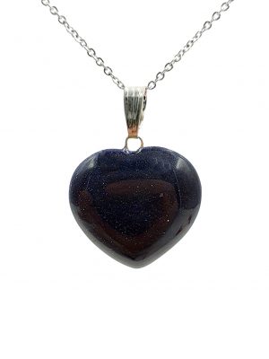 Biocristal dije corazón lluvia de plata
