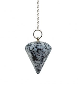 Biocristal dije péndulo obsidiana copo de nieve