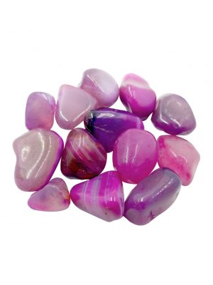 Biocristal piedras pulidas ágata fucsia