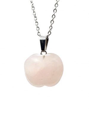 Dije figuras manzana cuarzo rosado