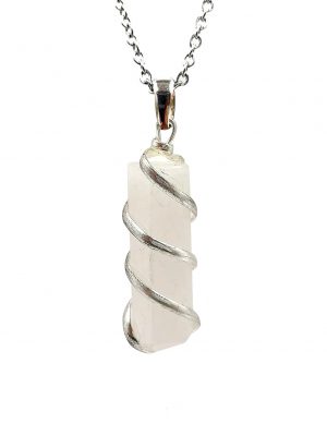 Dije espiral cuarzo cristal