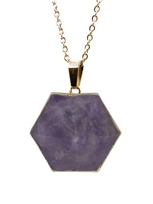 Dije hexagonal amatista