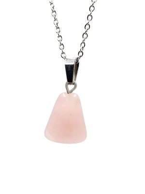 Dije triangulo cuarzo rosado