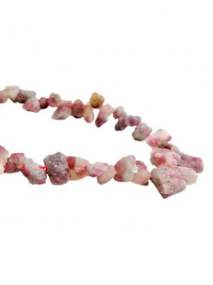Biocristal sartas en bruto pequeñas turmalina rosa