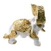 Biocristal elefante blanco con dorado grande