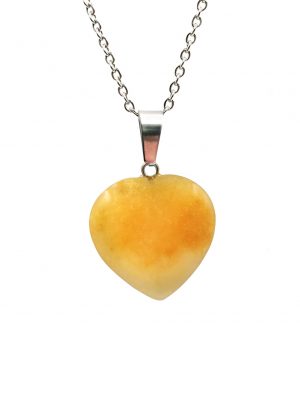 Biocristal dije corazón jaspe amarillo