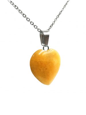Biocristal dije corazón jaspe amarillo