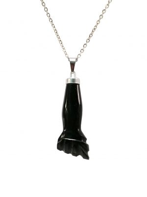 Biocristal dije amuleto protección Higa obsidiana negra