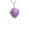 Biocristal dije corazón pequeño con metal amatista