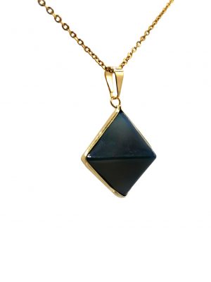 Biocristal dije pirámide de cuarzos ágata azul